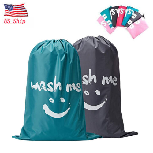 US Large Nylon Laundry Storage Bag Dirty Clothes Bag Hamper Waterproof 24 x 36in - Picture 1 of 13