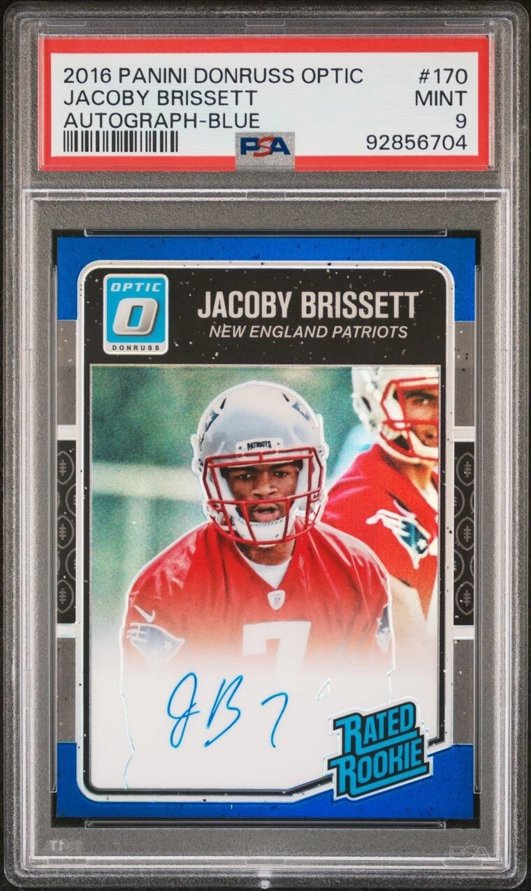 Jacoby Brissett Panini Donruss Optic #170 Autograph-Blue