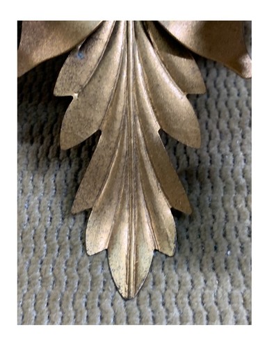 VINTAGE HOME INTERIOR WOOD/METAL HANGING SCONCE WITH TWO FROSTED GLASS GLOBES - Picture 5 of 11
