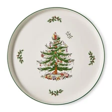 Spode Christmas Tree Lazy Susan - Non-Skid Rotating Kitchen & Holiday Organizer