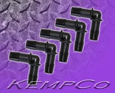 (5) 3/8" Hose-Barb Equal Elbow Connector Fittings Black Nylon HHO Air Fuel