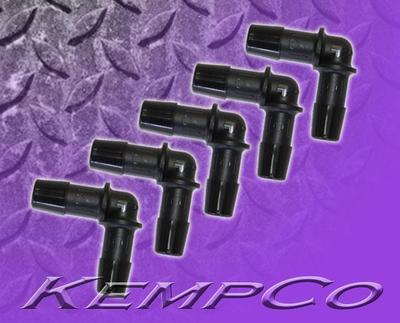 (5) 3/8'' Hose-Barb Equal Elbow Connector Fittings Black Nylon HHO Air Fuel