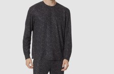 Nautica Mens Gray Relaxed Fit Waffle Pajama Sleep Shirt Size Large