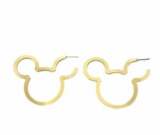 Mickey Mouse Head Copper Hoop Earrings