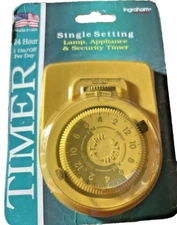 Ingraham Time Master~Appliance Security Timer~USA Made~24 Hour 1 On/Off Per Day