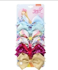 Jojo Siwa 5” Bows 6-pack  Assorted Styles As Shown.