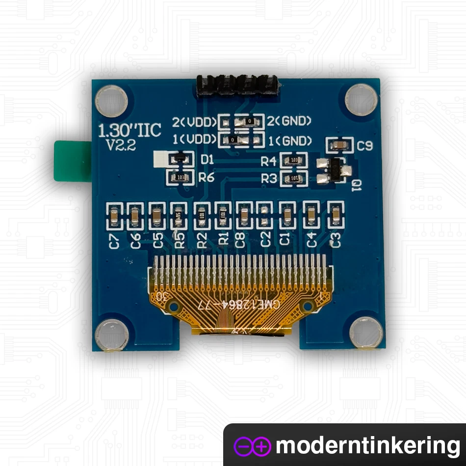 1,3 ZOLL OLED Arduino 128x64 Display SSH1106 I2C IIC TWI weiß Raspberry Pi Modul - Bild 3 von 4