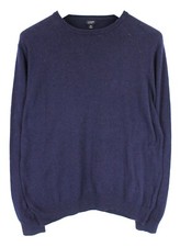 J. CREW Jumper Men's MEDIUM Pullover Cashmere Blend Knitted Oversized Blue