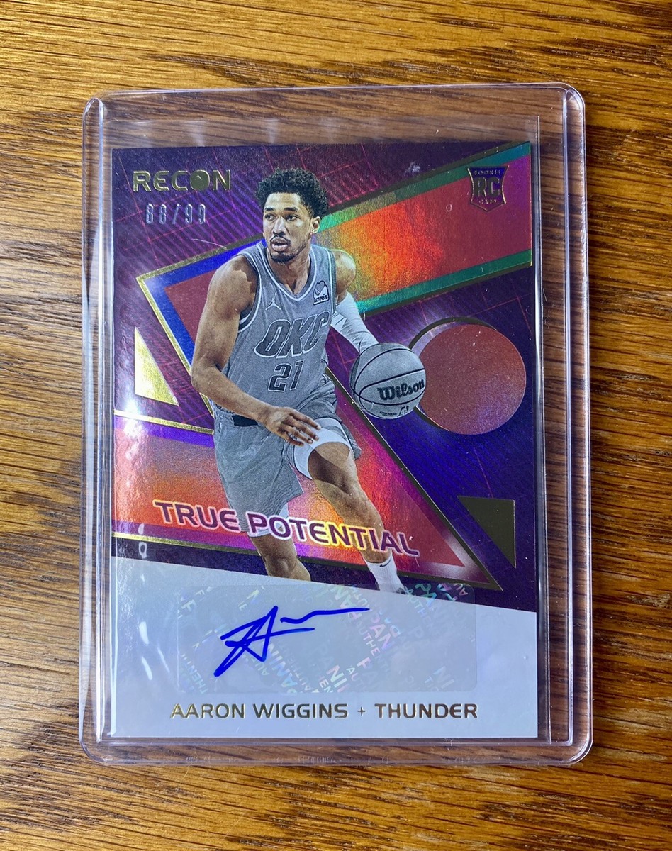 AARON WIGGINS 2021-22 PANINI RECON RED AUTO # /99 ROOKIE RC