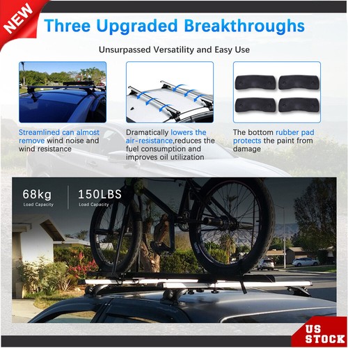 For Dodge Grand Caravan 48" Car Top Roof Rack Cross Bar Luggage Cargo Carrier - Picture 7 of 16