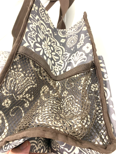 Thirty One Bulk Organizing Utility Keep it Caddy Tote Storage Bag Gray woodblock - Picture 6 of 11
