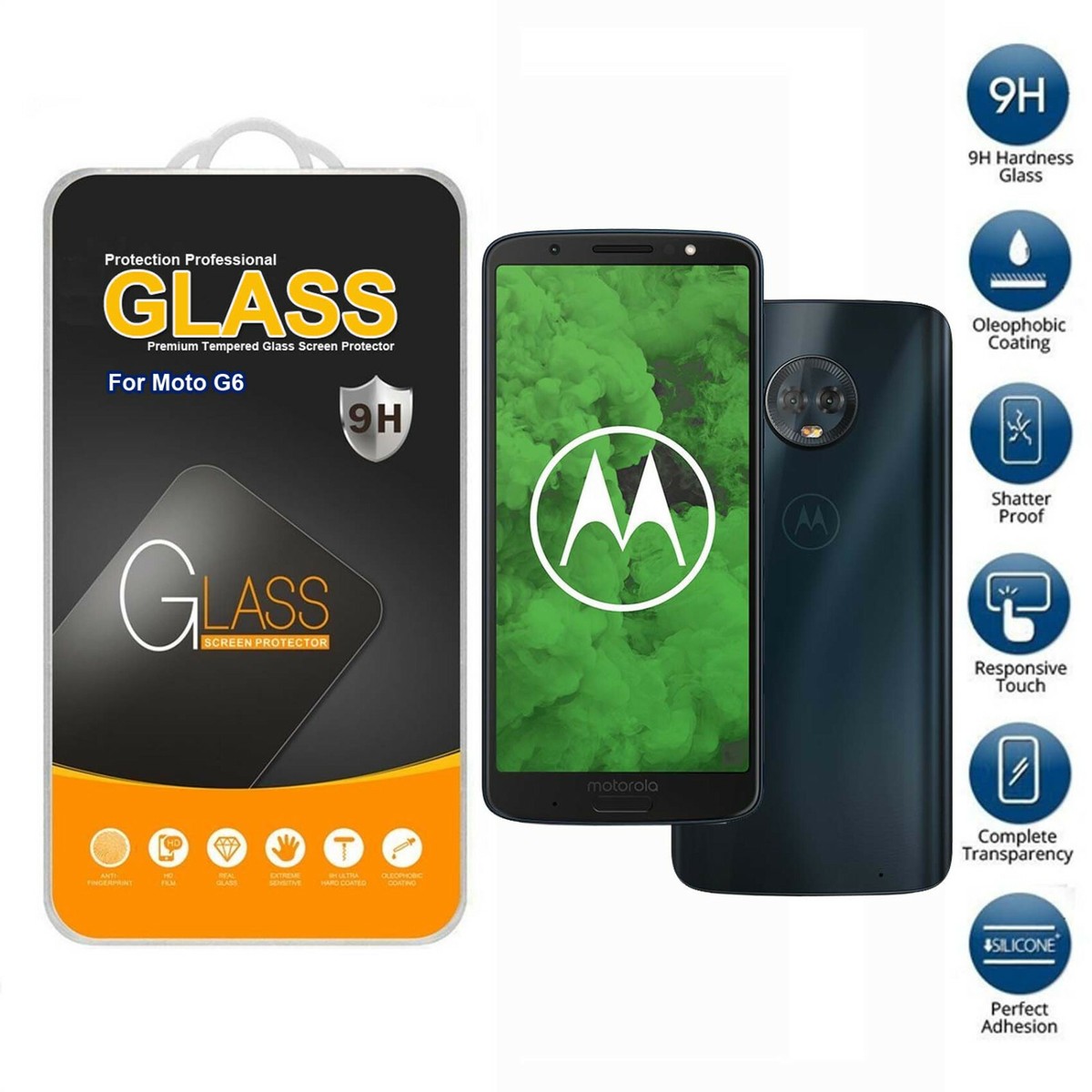 REY Pack 2X Pellicola Salvaschermo Per Motorola Moto G6 Play - Foto 8