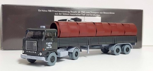 Wiking modello speciale 1/87 (H0): Volvo F88 autoarticolato a pianale "Lambertsen Tiefbau" - Foto 3 di 3