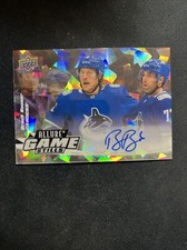 22-23 UD Allure Hockey Game Stills Blue Auto GS-7 Brock Boeser