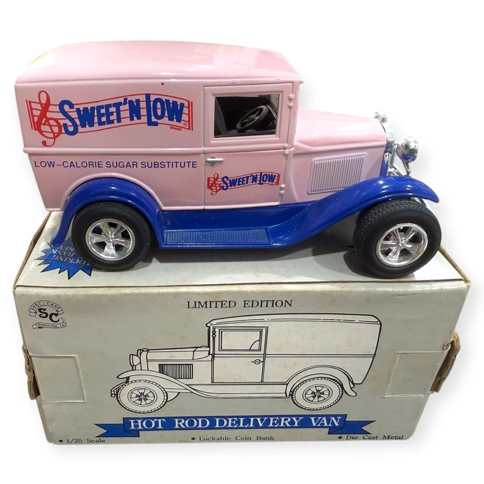 Banco de panel Chevy Ertl 1950 rosa dulce N bajo fundido a presión modelo escala 1/25 #7631 Foto 2 de 4