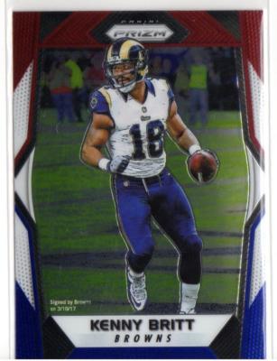 KENNY BRITT 2017 Prizm Red White and Blue #60 ($0.75 MAX SHIPPING)