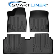 SMARTLINER Custom Fit Floor Mats 2 Row Liner 2022-2024 Kia EV6 (Wind AWD Only)