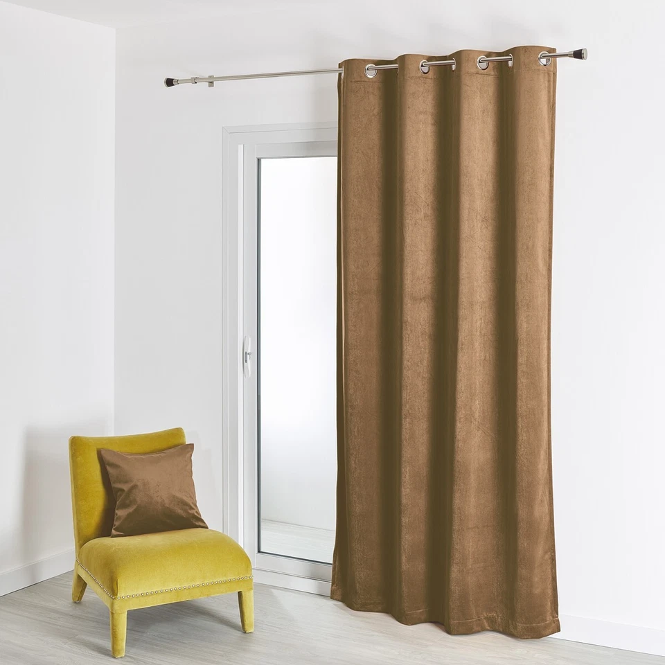 Rideaux Velours Panel 1 Beige Taille 140x240cm Neuf - Photo 1/1