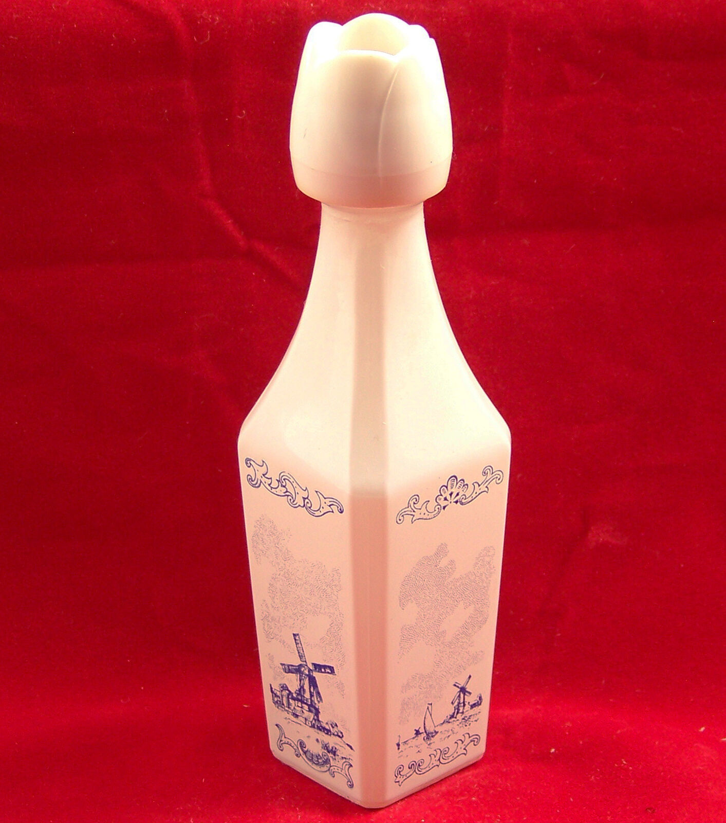 Vintage Mini Liquor Bottle Empty Windmill Glass White Milk New product! New type San Francisco Mall Plast