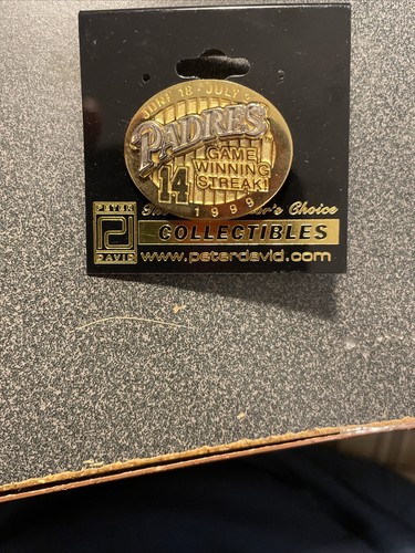 San Diego Padres: Peter David Gold San Diego Padres 14 Game Winning Streak Pin - Picture 2 of 8
