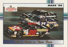 FREE SHIPPING-MINT-1994 Maxx Three Wide in Turn Four #334