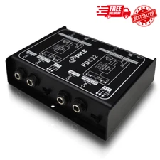 PYLE-PRO Premium Direct Injection Audio Box - Passive DI Unit Hum Eliminator W/