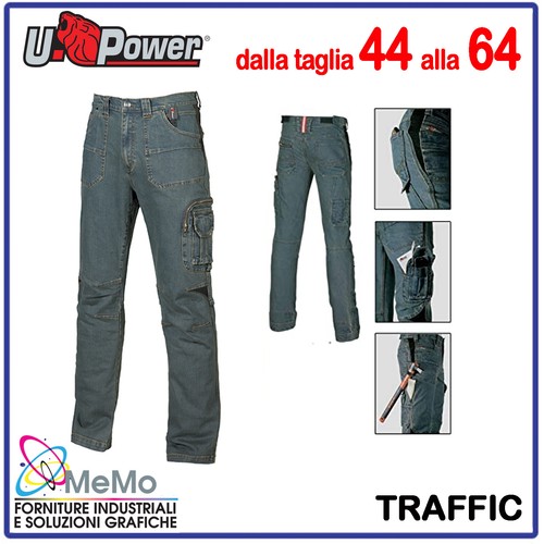PANTALONE UOMO DA LAVORO JEANS CARGO TASCONIper MULTITASCHE U POWER taglie  forti | eBay