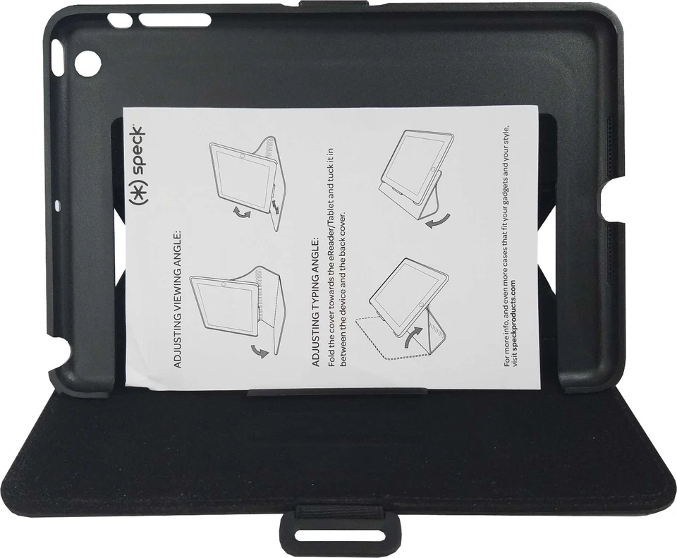 Speck StyleFolio Slim Cover Case Stand Anti Scratch For iPad Mini 1,2,3 - Black - Image 3 of 4