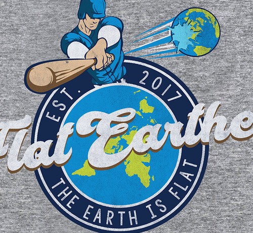 Camiseta Flat Earth, Flat Earther, Earth is flat, Béisbol, Nuevo Orden Mundial - Imagen 2 de 2
