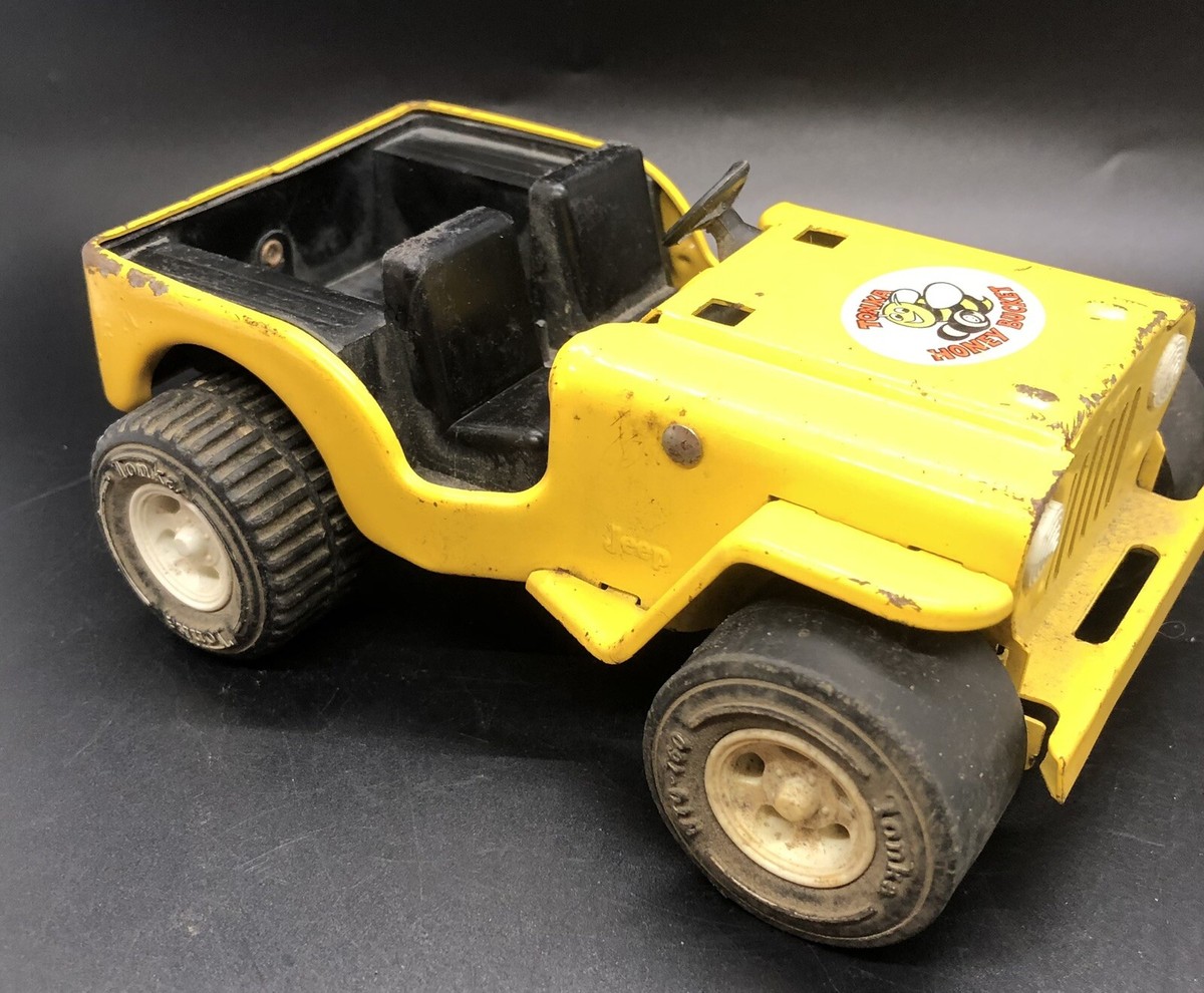Tonka jeep ブリキ Vintage Tonka Jeep Honey Bucket Pressed Steel Toy Car