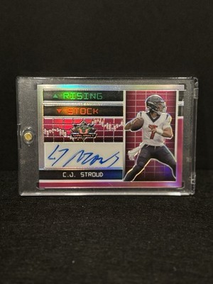 CJ Stroud 7/7!! RARE #Match-Rookie Auto!! 2023 Leaf Rising Stock #VRS-CJS 🔥