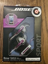 BOSE SIE2I SPORT IN-EAR WIRED IE HEADPHONES WORKOUT / SPORT BUNDLE - RARE PURPLE