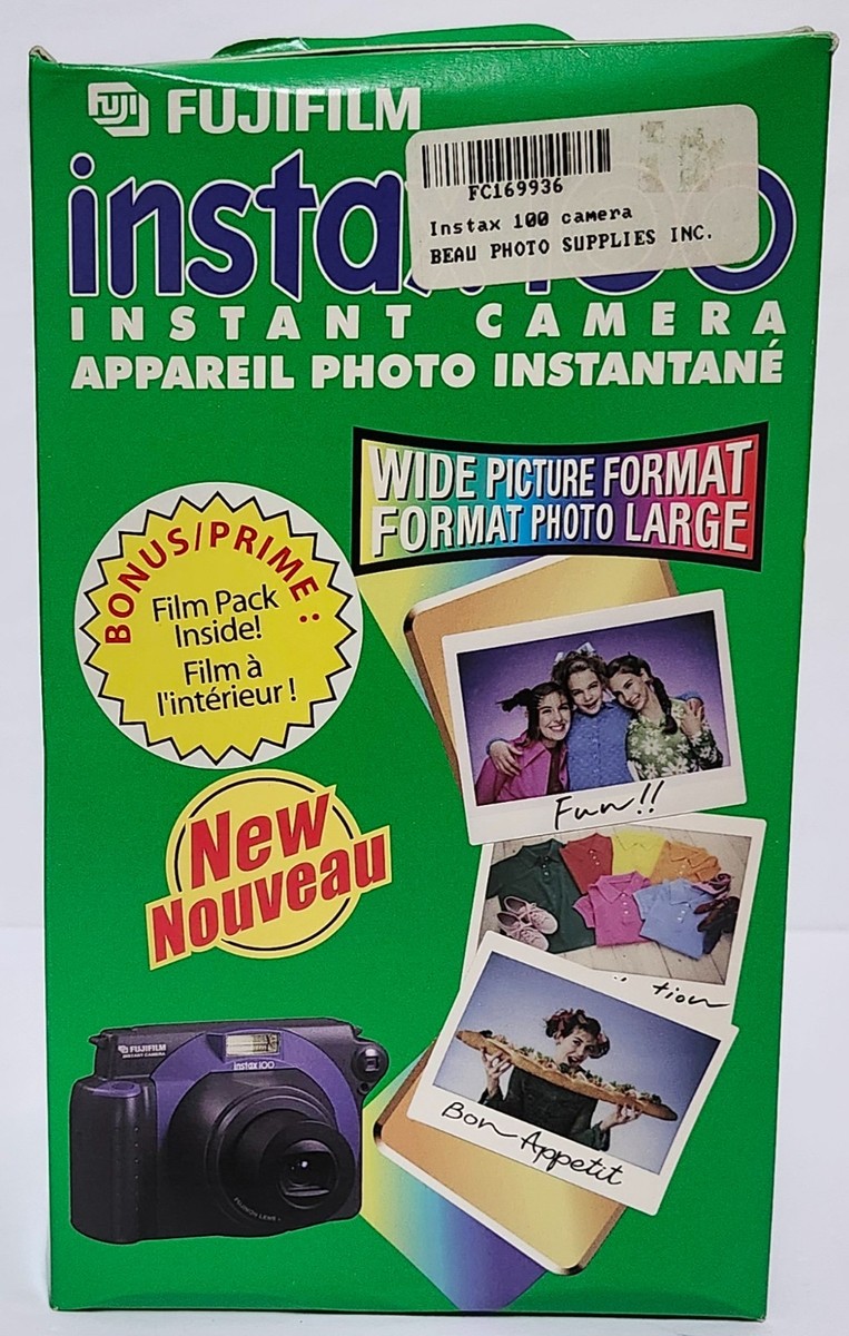 【現状品】FUJIFILM/instax 100/インスタントカメラ ④ Fujifilm Instax 100 Instant Film Camera Wide 95mm Black New in Box