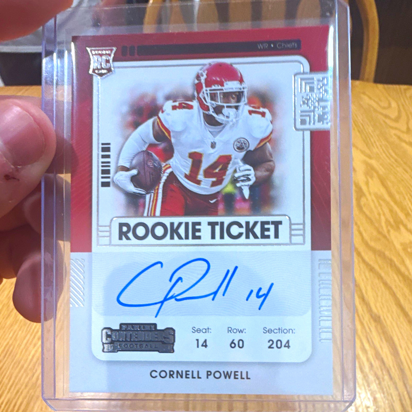 Panini 2021 Contenders Optic Cornell Powell Rookie Ticket RPS Auto #142 Chiefs