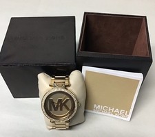 MICHAEL KORS MK5784 Parker Gold Logo Crystal Pave Women's Watch