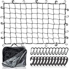 Natural Latex Core Cargo Net for Car SUV Roof Rack  3'x4' Stretches to 6'x8'...