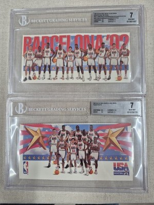 MATCHING BGS 7s 1991 Skybox Mark And See Minis DREAM TEAM PHOTO PANELS W/BONUS!!