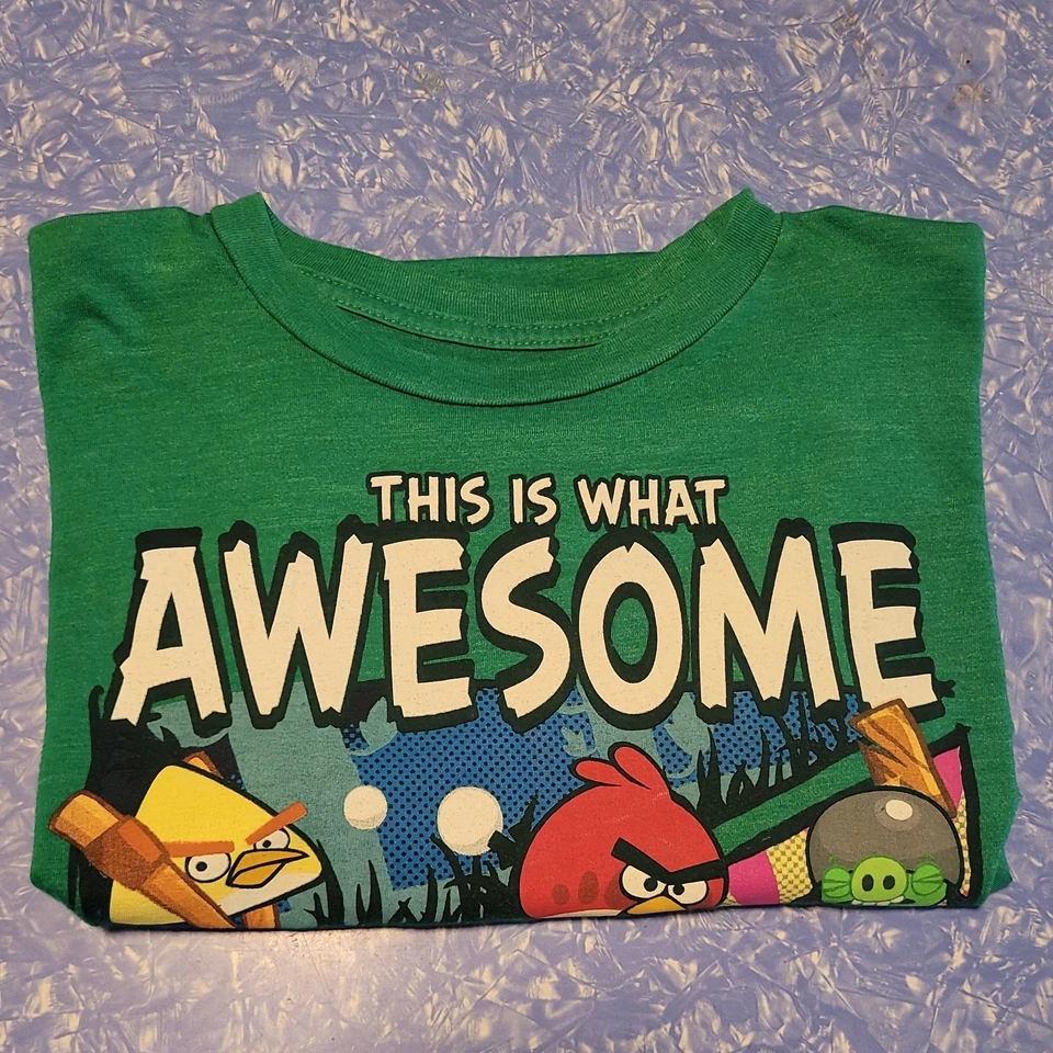 Camiseta de videojuego Angry Birds 2012 azul XL esto es lo que parece impresionante Foto 4 de 4