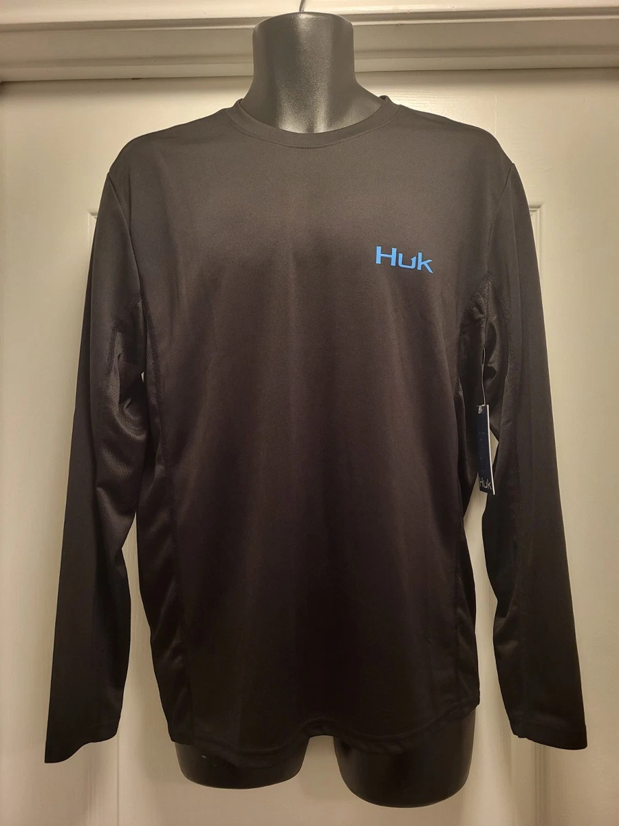 Chemise De Pêche Huk Homme 3XL - Manches Longues Camouflage Noir Kryptek Performance
