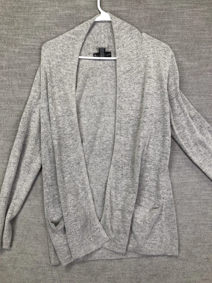 Mercer & Madison Sweater Womens Large Open Front Angora Blend Cardigan Pockets - Image 2 of 4