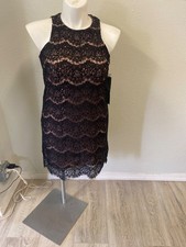 Studio Size 8 Black Layered Cocktail Dress With Flutter Accent
