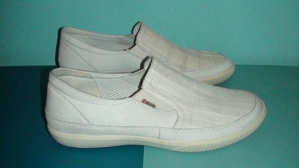 Women Ecco Heels White Leather 39
