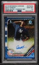 2019 Bowman Chrome Prospects HTA Choice Refractor Deivi Garcia PSA 10 Auto 5h5