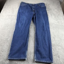 VTG Levis Regular Straight Leg Jeans Mens 42x32 Blue Dark Wash 100 Cotton