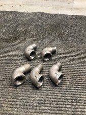 Lot of 5 Thailand Black Malleable Iron Street Elbow 90  Fitting 3/4"