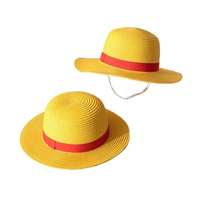 Anime One Piece Monkey D. Luffy Cosplay Accessories Carnival Hat Straw Cap Props