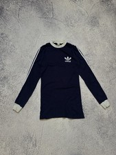 Adidas Vintage 1980s Athletic Blue Shirt Made in Ireland Size S Football Jersey