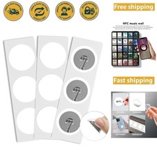 12 White NFC Tags   25mm Rewritable NTAG215 Stickers for Seamless Sharing