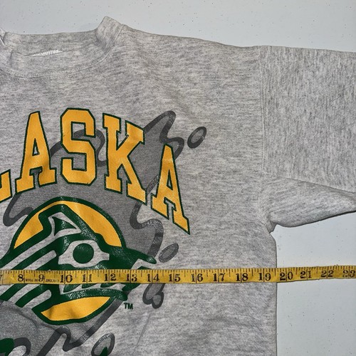 Vintage Alaska Anchorage Seawolves Sweatshirt UAA 80s 90s Gray Size Medium - Picture 11 of 13