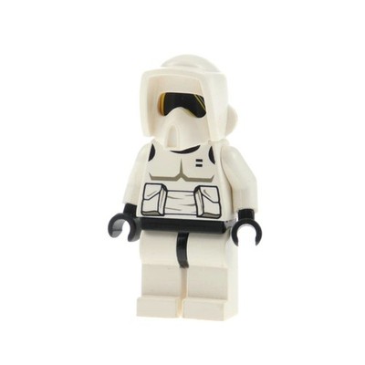 1x LEGO Mini Figurine Star Wars Imperial Scout Trooper Head Yellow Helmet 7128